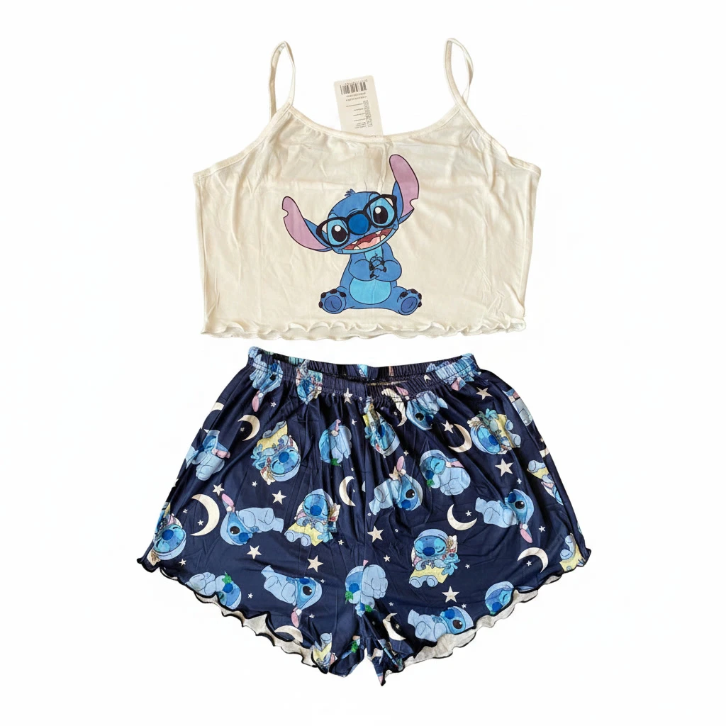 Pijama de dos piezas mujer Stitch azul's foto | 21 Boutique |  BizneCubano
