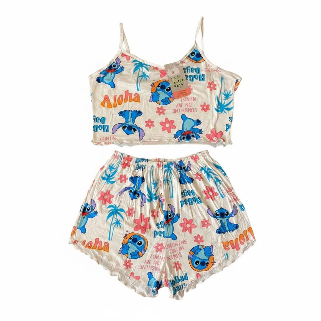 Pijama de dos piezas mujer Stich Aloha's foto | 21 Boutique |  BizneCubano