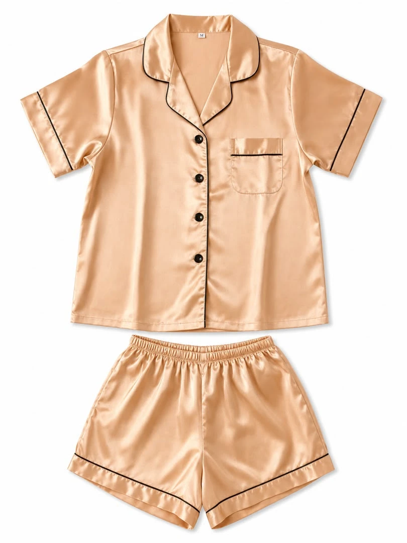 Pijama de Satín Crema/ Talla S's foto | 21 Boutique |  BizneCubano