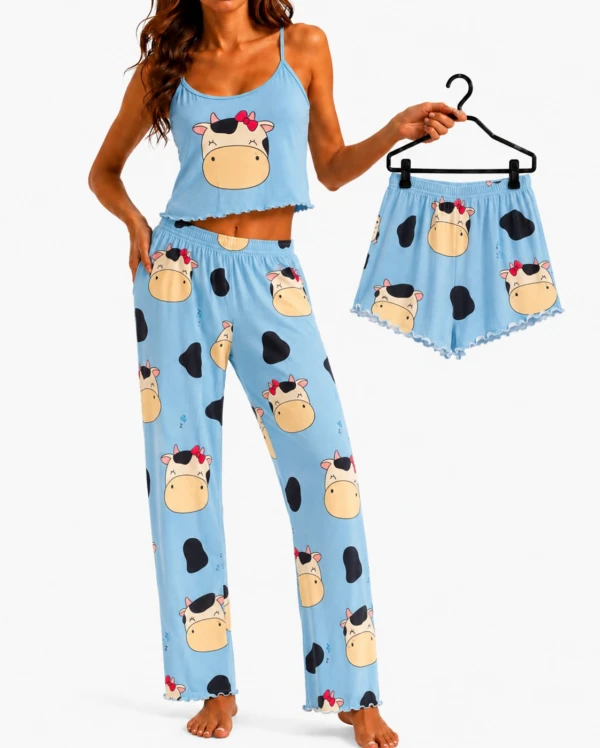 Pijamas de 3 piezas Vaquita 2/Tallas XL y XXL's foto | 21 Boutique |  BizneCubano