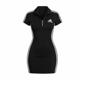 Vestido de mujer negro Adidas con gorro miniatura 1